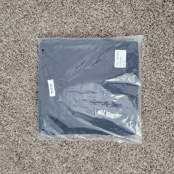 Maternity Friendly Dress Long Sleeve Dress NWT Navy - Picture 4 of 4